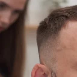 Juukselõikus noorem barberiga